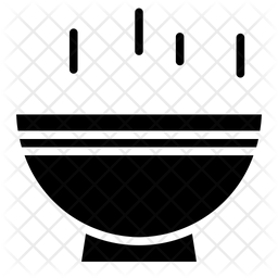 256x256 Soup Bowl Icon Of Glyph Style