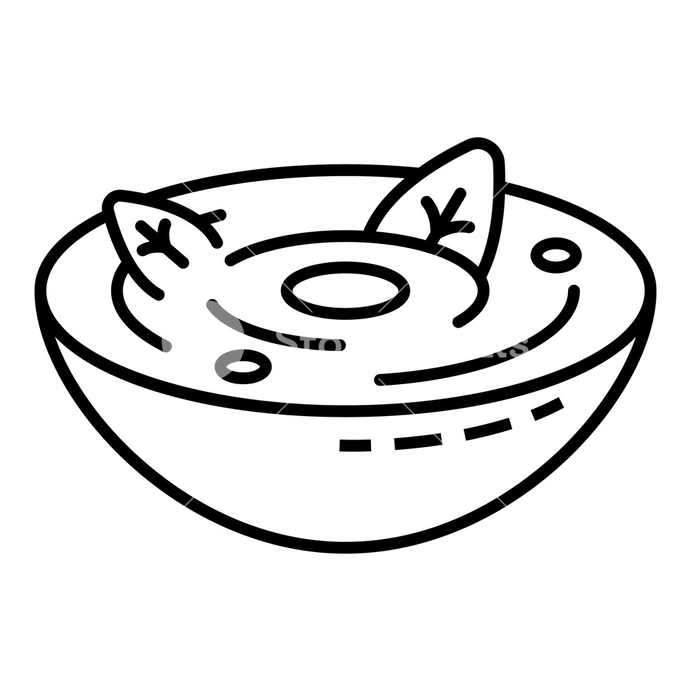 1000x1000 Spinach Soup Icon Outline Spinach Soup Vector Icon For Web Design
