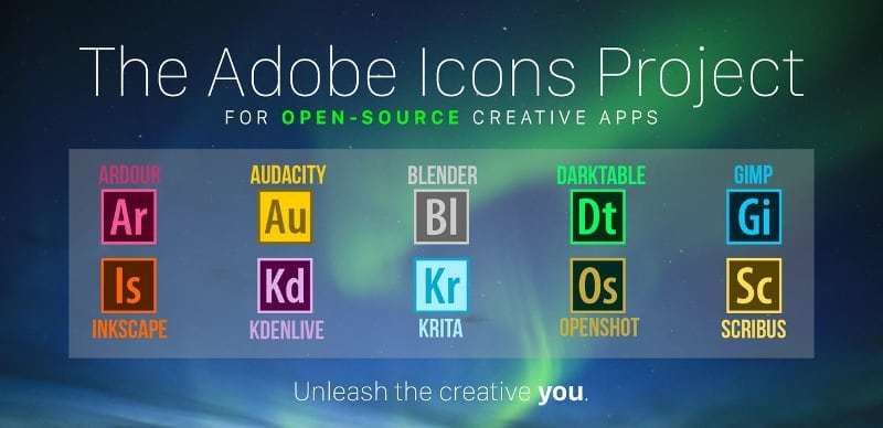 800x388 Get Adobe Style Icons For Open Source Creative Apps