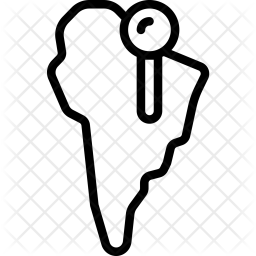 256x256 South America Icon Of Line Style