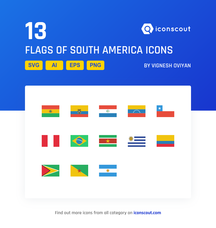735x775 Flags Of South America Icon Pack