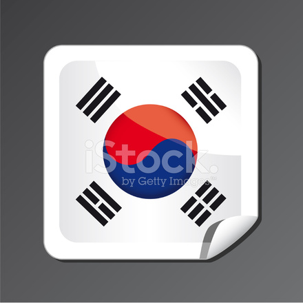 440x440 South Korea Flag Icon Stock Vector