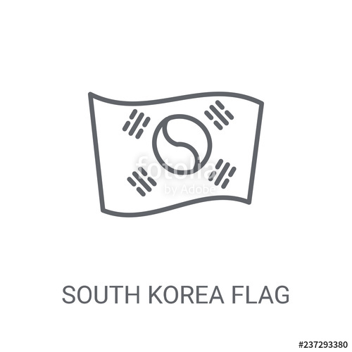 500x500 South Korea Flag Icon Trendy South Korea Flag Logo Concept