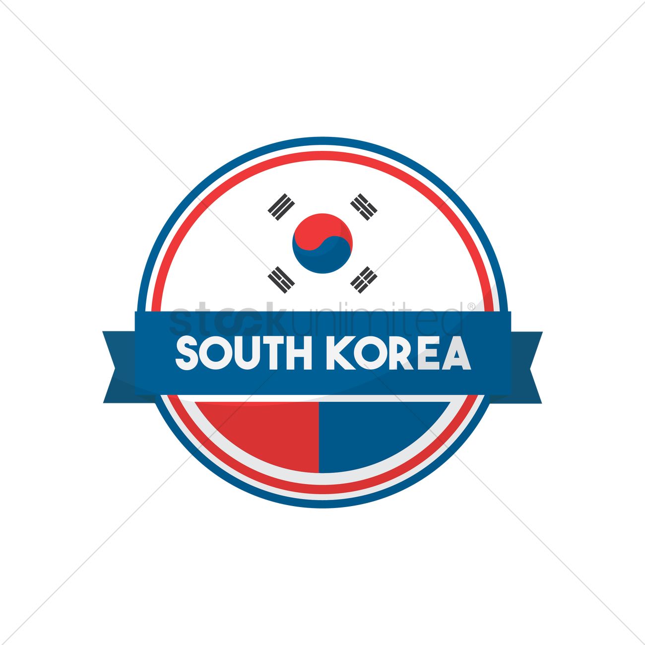 1300x1300 South Korea Flag Icon Vector Image
