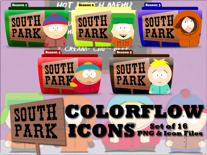 800x600 South Park Colorflow Icons
