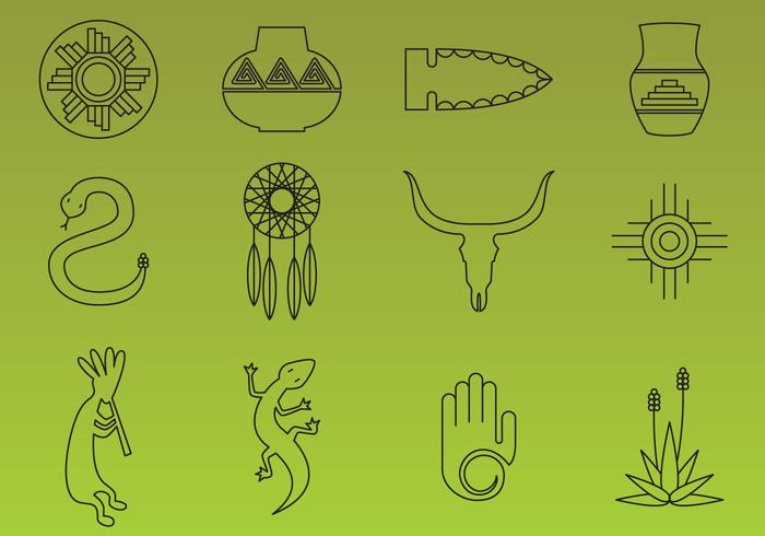 700x490 Southwest Thin Line Icon Vectors