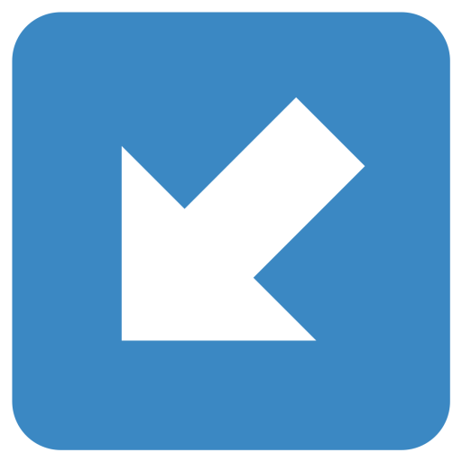 512x512 Down, Left, Arrow, Direction, Intercardinal, Southwest Icon