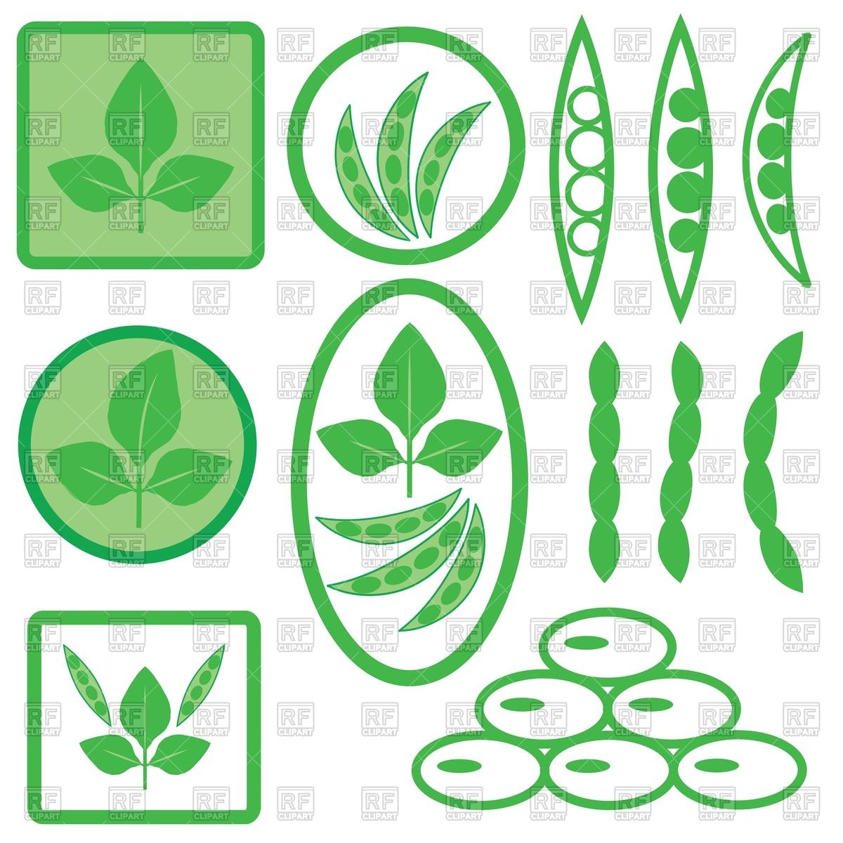 1200x1200 Soy Icons Vector Image Of Plants And Animals