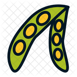 256x256 Soybean Icon Of Colored Outline Style