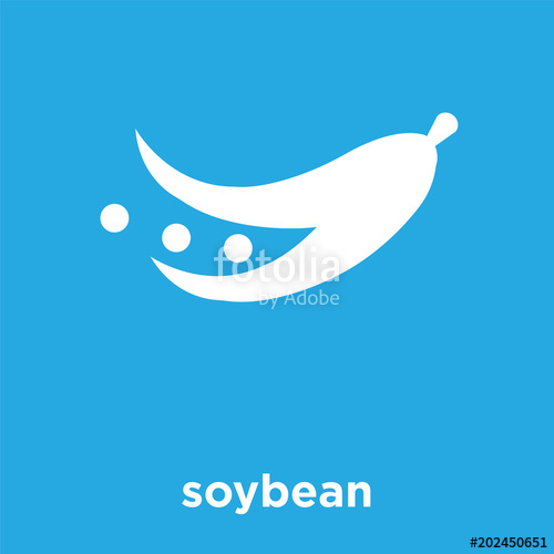 500x500 Soybean Icon Isolated On Blue Background Stock Image And Royalty
