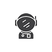 180x180 Astronaut Spacesuit With Helmet Vector Icon Art Print