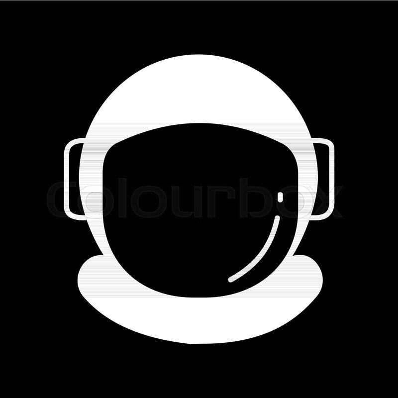 800x800 Astronaut Helmet Icon Silhouette Stock Vector Colourbox