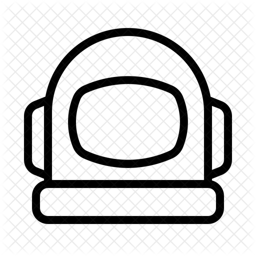 512x512 Astronaut Helmet Icon Of Line Style