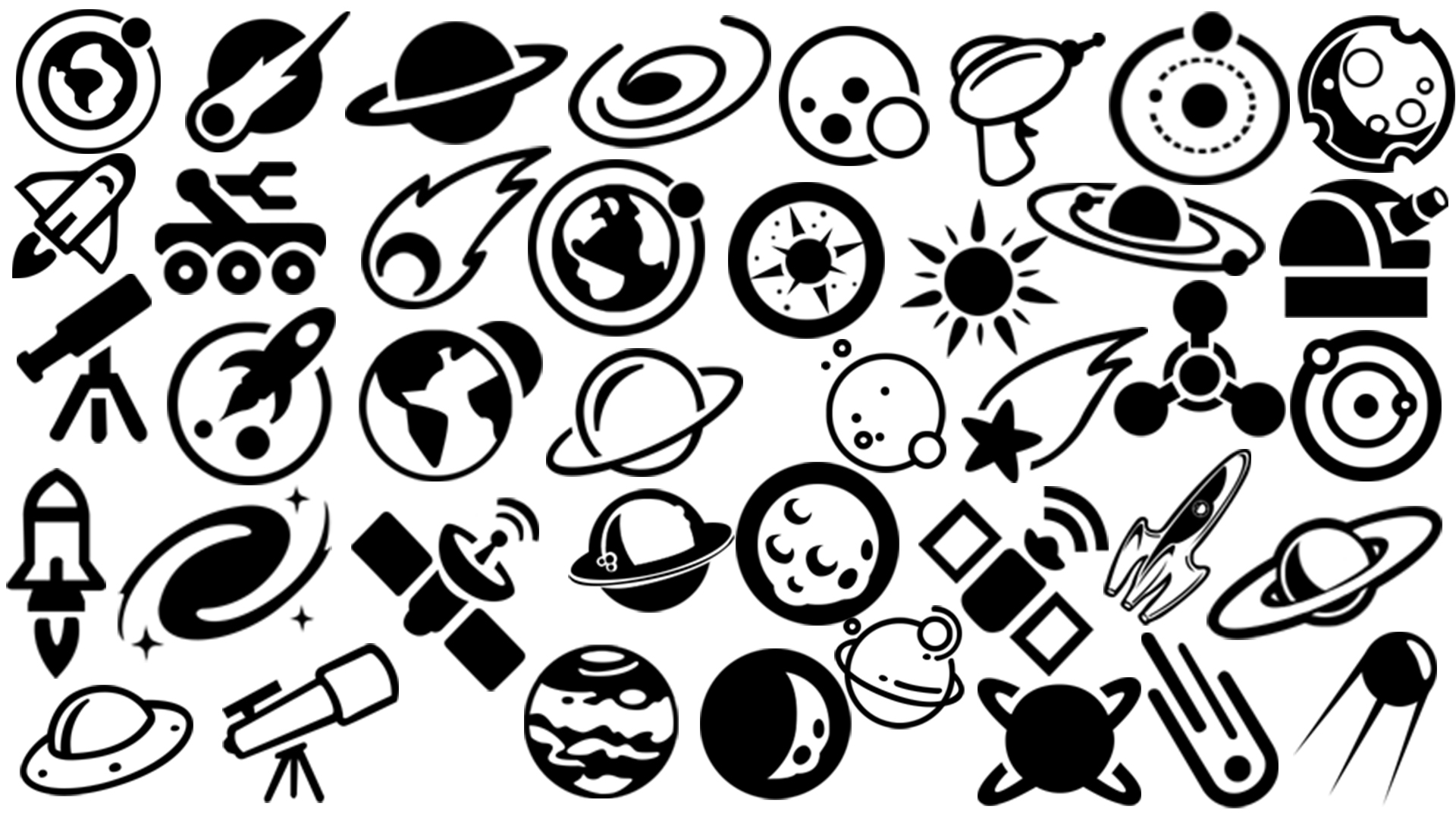 Icon Pack Space 1920x1080 Icon Pack Space
