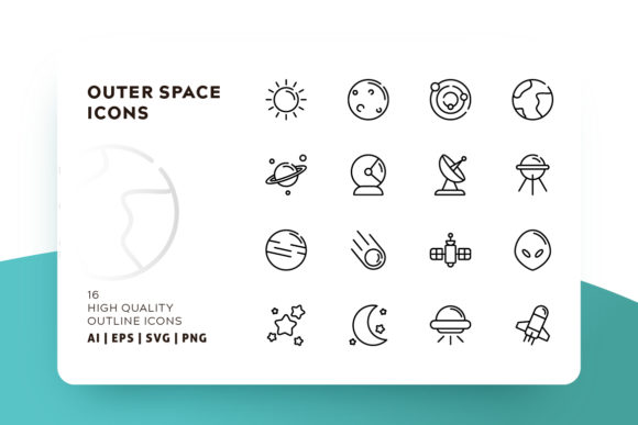 Outer Space Icon Pack Graphic 580x387 Outer Space Icon Pack Graphic