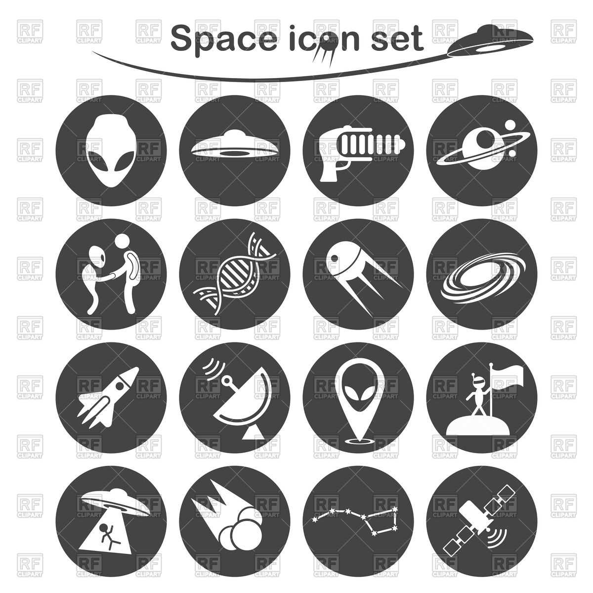 Space And Ufo Icons 1200x1200 Space And Ufo Icons