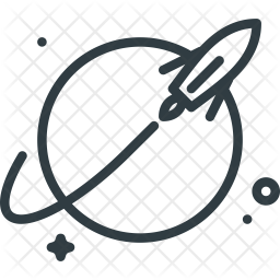 256x256 Space Shuttle Icon Of Line Style