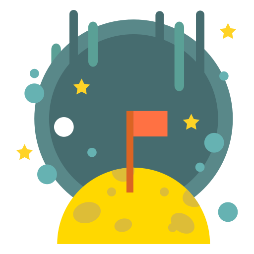 512x512 Flag, Galaxy, Goal, Lunar, Moon, Planet, Space Icon Free Of Space Flat