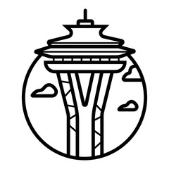 240x240 Space Needle Icon Photos, Royalty Free Images, Graphics, Vectors