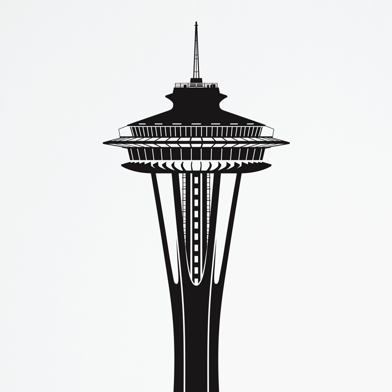 800x800 Seattle Icon City Poster On Behance