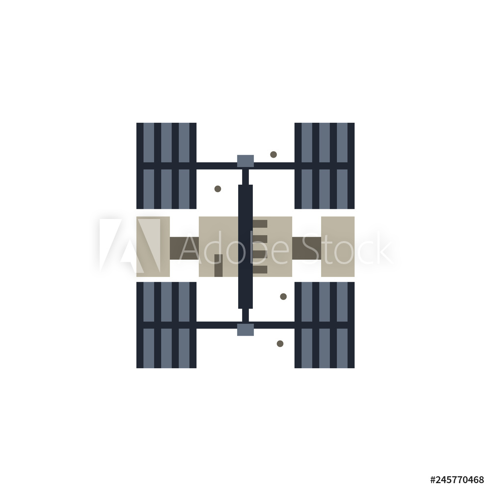 1000x1000 Photo Art Print Space Station Colored Icon Europosters