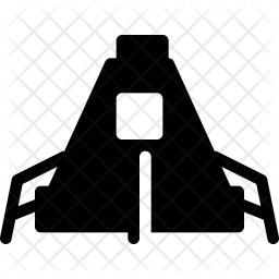 256x256 Spacecraft Icon Of Glyph Style