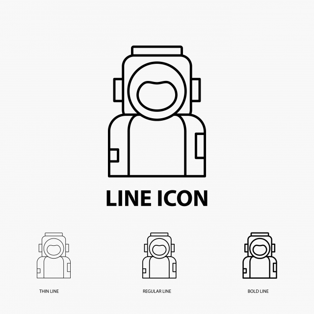 640x640 Astronaut,space,spaceman,helmet,suit Icon In Thin,regular A