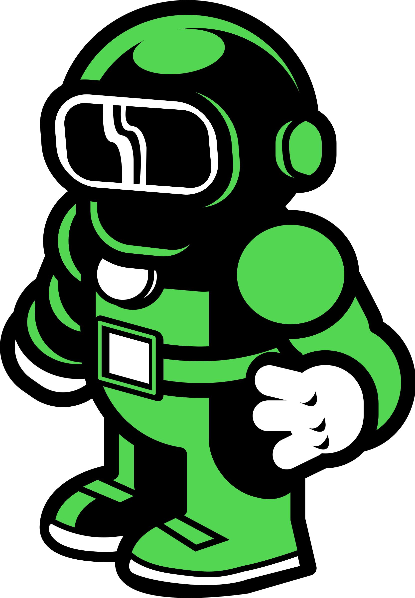 1663x2400 Green Spaceman Icons Png