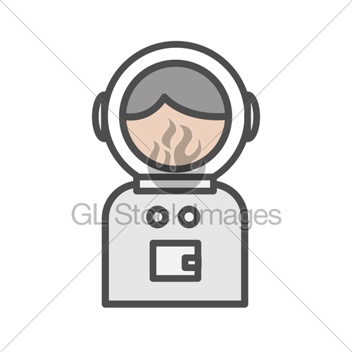 500x500 Spaceman Avatar Icon On White Background Gl Stock Images