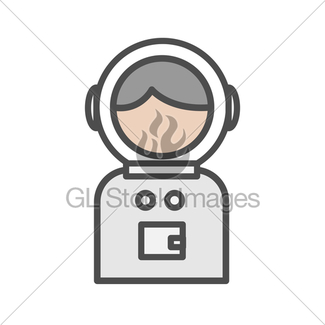 325x325 Spaceman White Color Icon Gl Stock Images