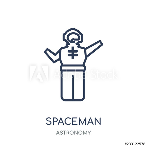 500x500 Spaceman Icon Spaceman Linear Symbol Design From Astronomy