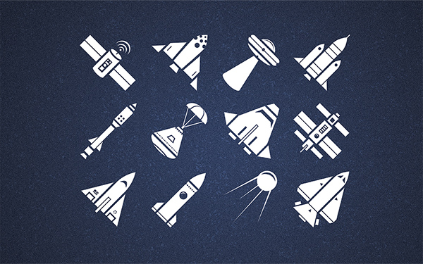 600x375 Spaceship Icons On Behance