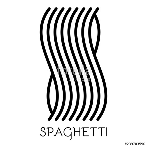 500x500 Spaghetti Pasta Icon Outline Spaghetti Pasta Vector Icon For Web
