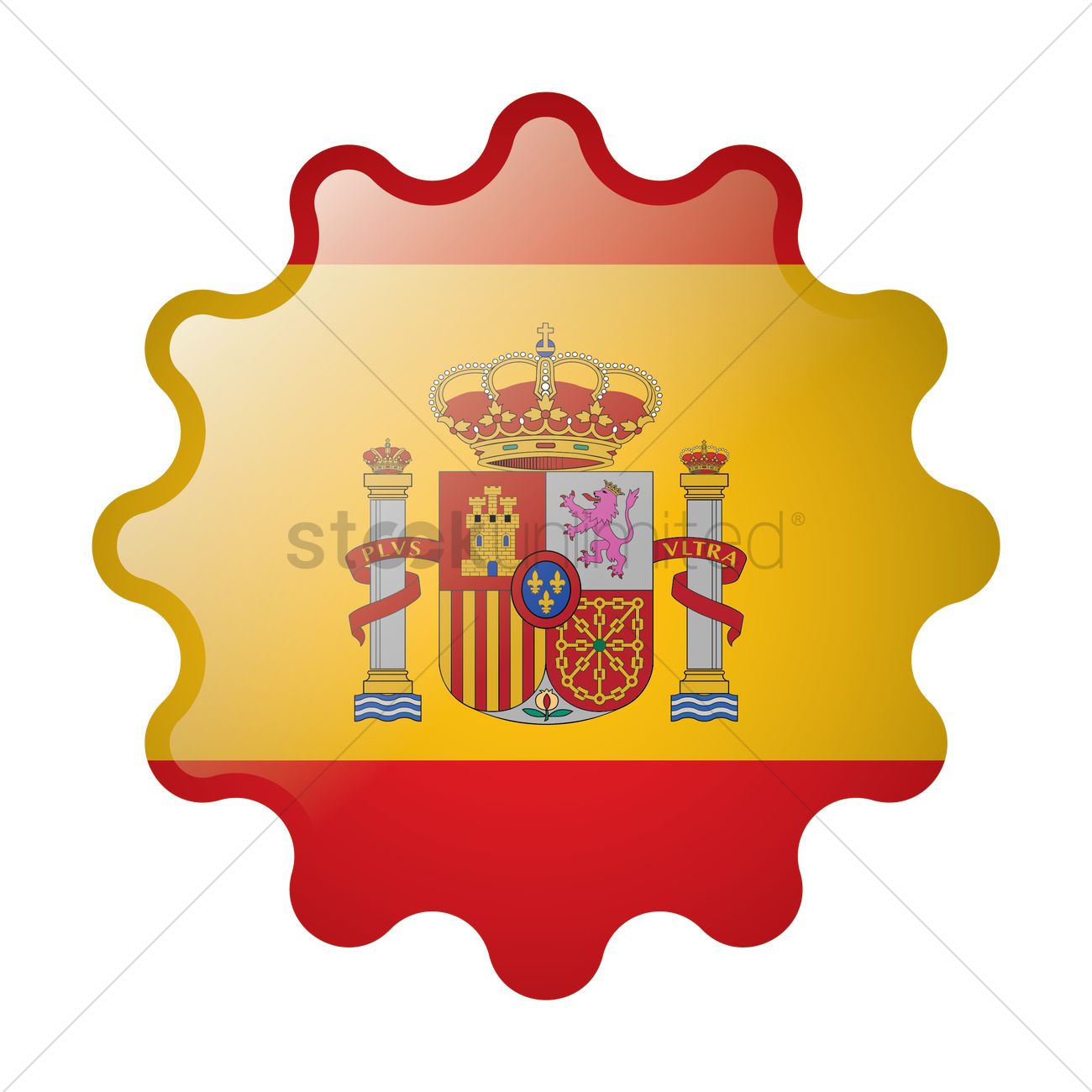 Spain Flag Icon Vector Image 1300x1300 Spain Flag Icon Vector Image