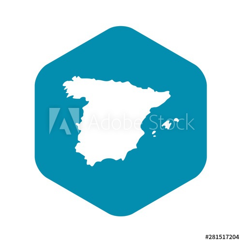 500x500 Map Of Span Simple Illustration Of Map Of Spain Vector Icon
