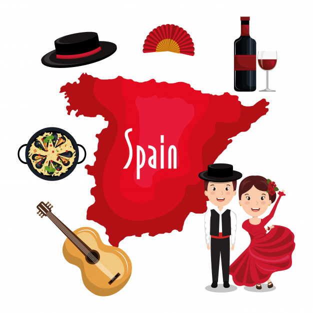 626x626 Spanish Culture Icons Isolated Icon Design Vector Premium Download