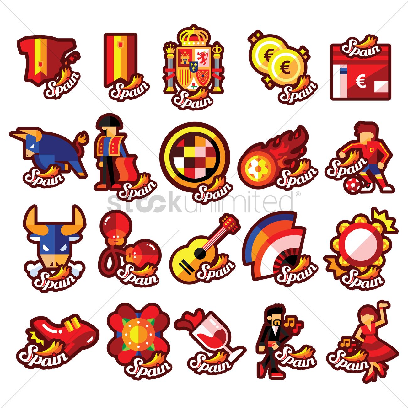 1300x1300 Free Set Of Spans Vector Image