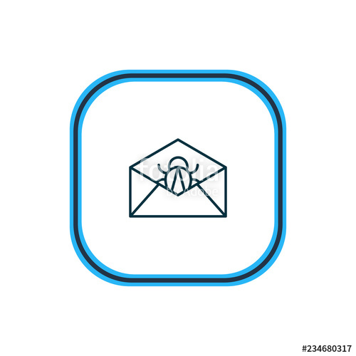 500x500 Vector Illustration Of Spam Icon Line Beautiful Privacy Element