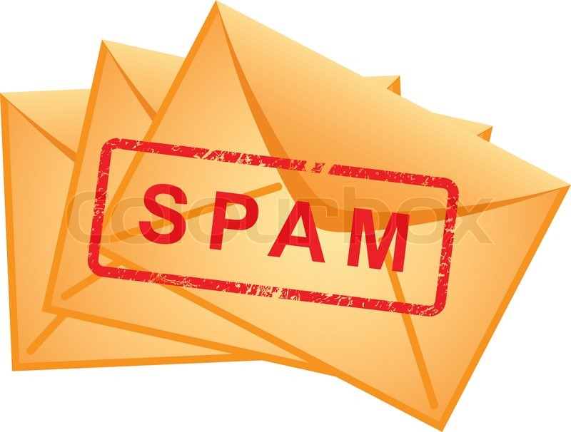 800x606 Icon Envelopes Inscription Spam Vector Stock Vector Colourbox