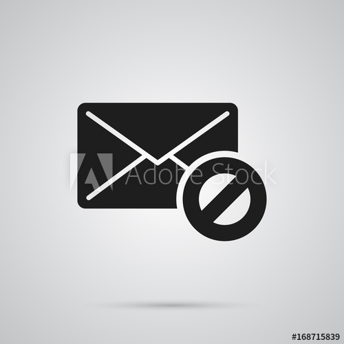 500x500 Isolated Spam Icon Symbol On Clean Background Vector Warning