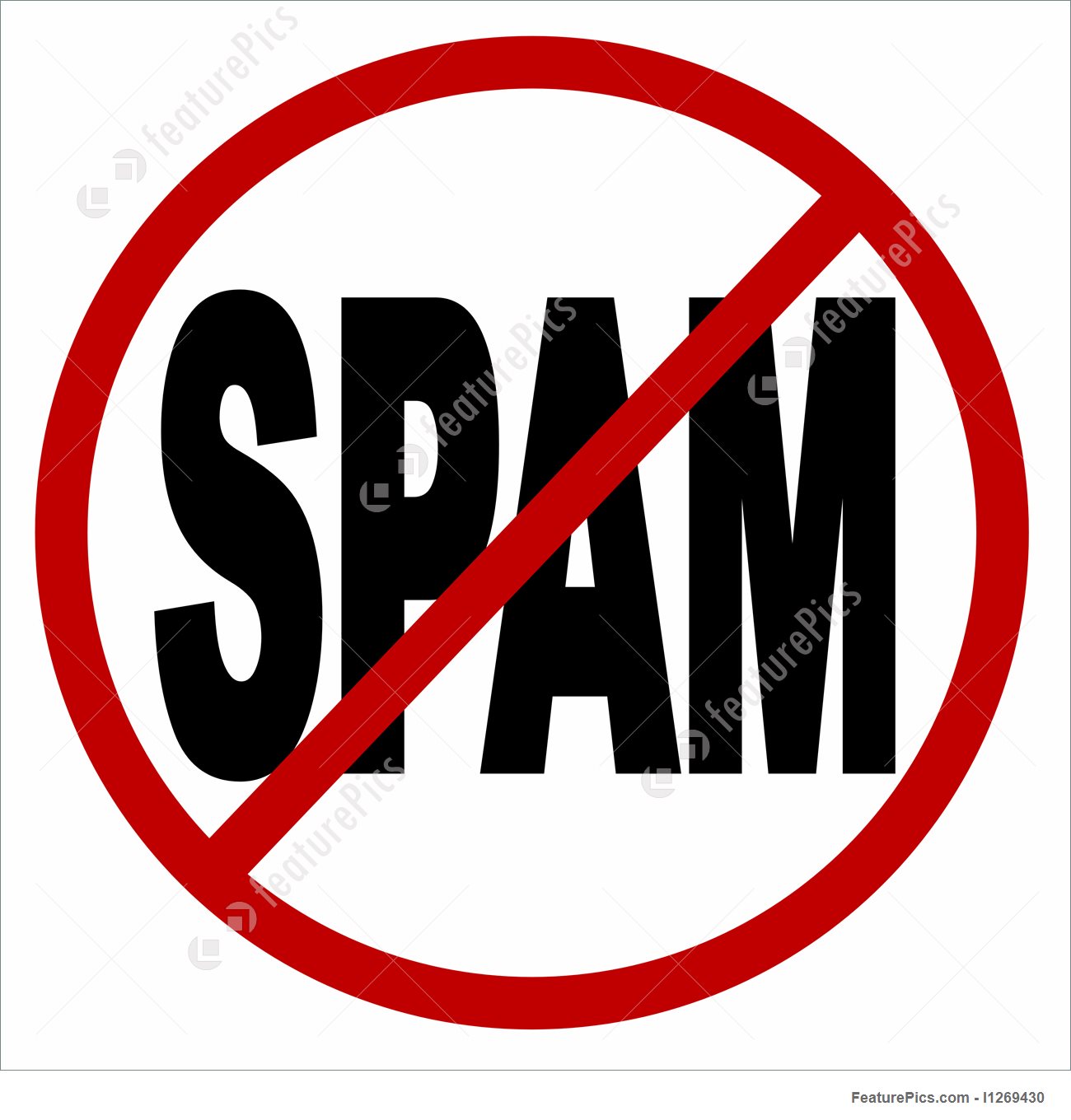 1300x1360 No Spam Icon Stock Illustration