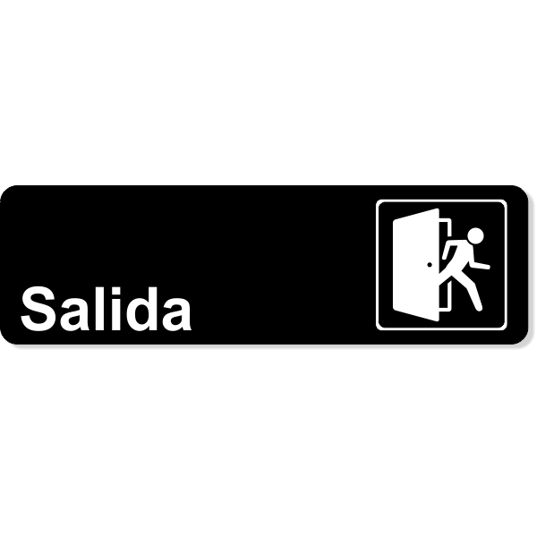 600x600 Spanish Exit Icon Sign