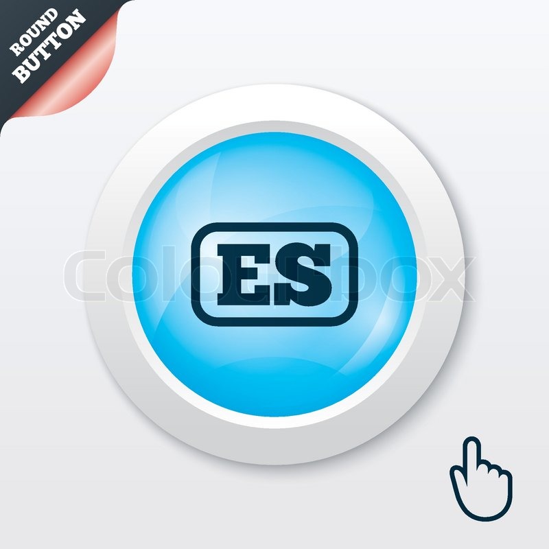 800x800 Spanish Language Sign Icon Es Stock Vector Colourbox