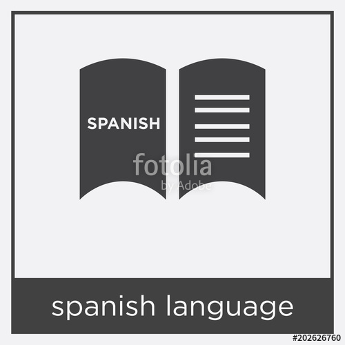 500x500 Spanish Language Icon Isolated On White Background Stock Image