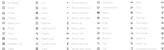 640x195 Web Development And Design Mini Icon Sets