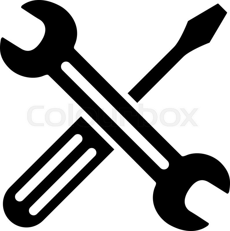 795x800 Spanner And Screwdriver Vector Icon Stock Vector Colourbox