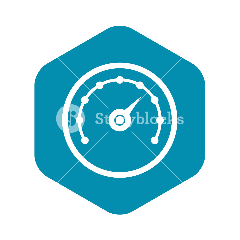 1000x1000 Speedometer Icon In Simple Style Isolated Vector Illustration