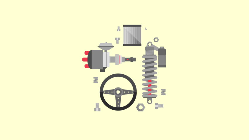 852x480 Auto Spare Parts Car Repair Stock Footage Video