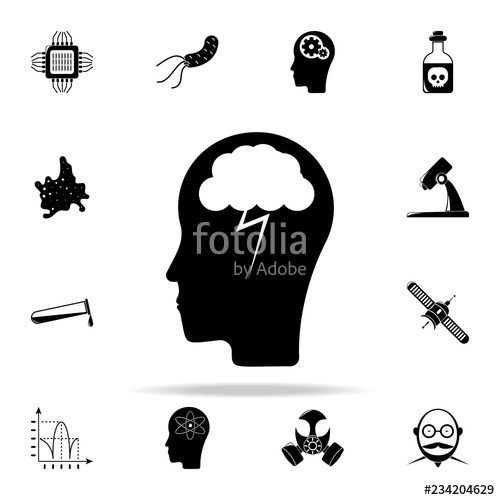 500x500 Human Brain Spark Icon The Science Icons Universal Set For Web