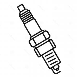 300x300 Stock Illustration Spark Plug Vector Icon Isolated Handandbeak